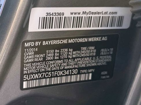 Used 2015 BMW X3 xDrive35i image 32