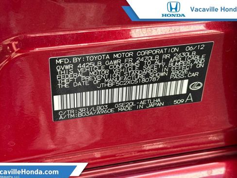 Used 2012 Lexus IS 250 image 1