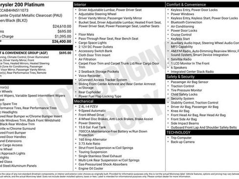 Used 2017 Chrysler 200 Limited Platinum w/ Comfort & Convenience Group image 17