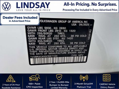 Certified 2025 Volkswagen Atlas SEL AWD/4WD image 27