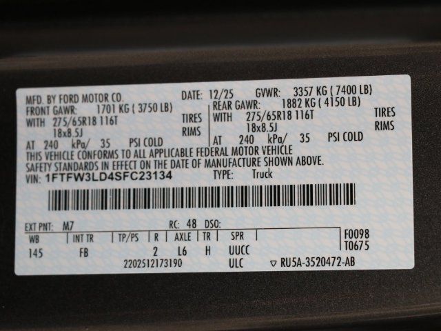 Used 2025 Ford F150 XLT w/ Equipment Group 302A MID AWD/4WD image 32