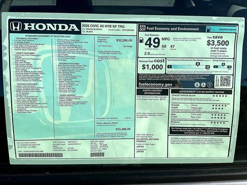 New 2026 Honda Civic Sport Touring image 18