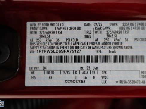 Certified 2025 Ford F150 Lariat w/ Equipment Group 501A Mid image 26