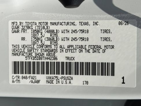 New 2026 Toyota Tundra SR AWD/4WD image 37