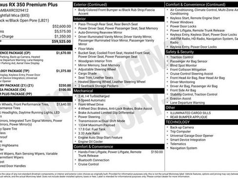 Used 2024 Lexus RX 350 Premium Plus w/ Convenience Package FWD image 15