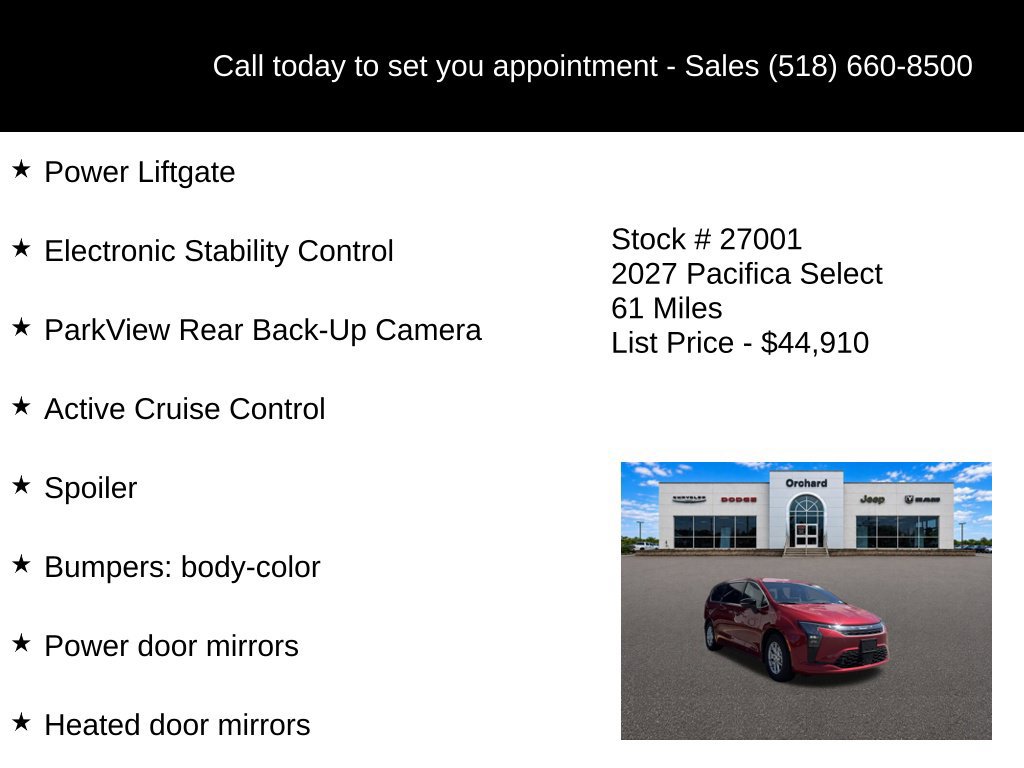 New 2027 Chrysler Pacifica Select FWD image 10