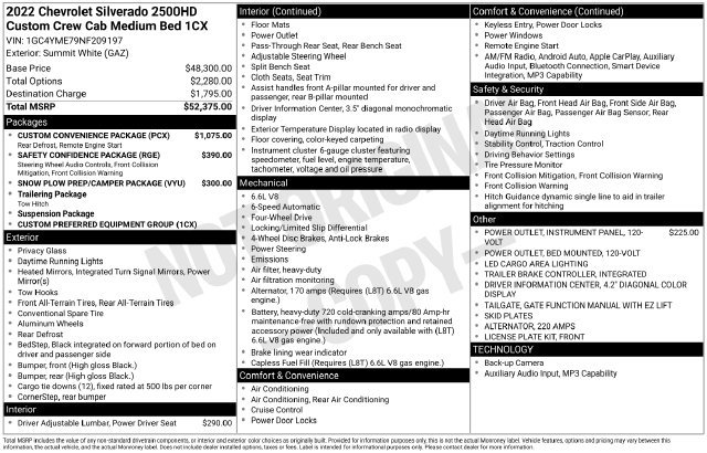 Certified 2022 Chevrolet Silverado 2500 Custom w/ Custom Convenience Package AWD/4WD image 16