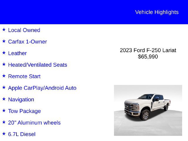 Used 2023 Ford F250 Lariat w/ Lariat Ultimate Package AWD/4WD image 2