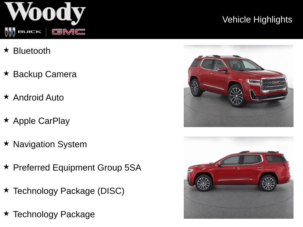 Used 2020 GMC Acadia Denali w/ Denali Ultimate Package AWD/4WD image 3