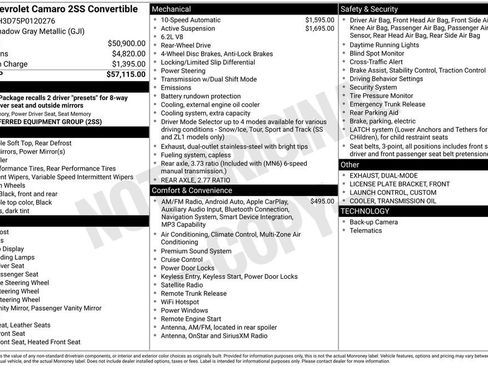 Used 2023 Chevrolet Camaro SS RWD image 44