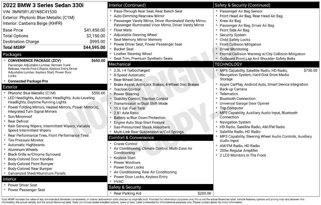 Used 2022 BMW 330i Sedan w/ Convenience Package RWD image 25
