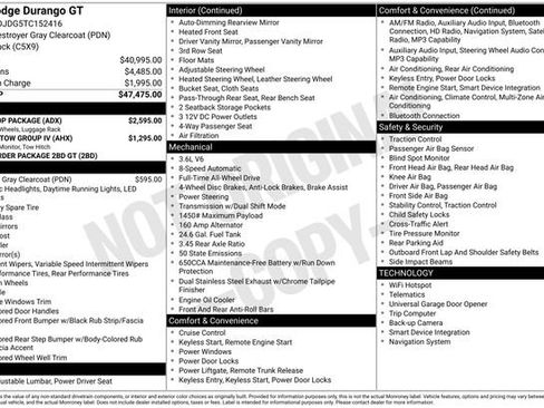 Used 2026 Dodge Durango GT w/ Blacktop Package AWD/4WD image 13