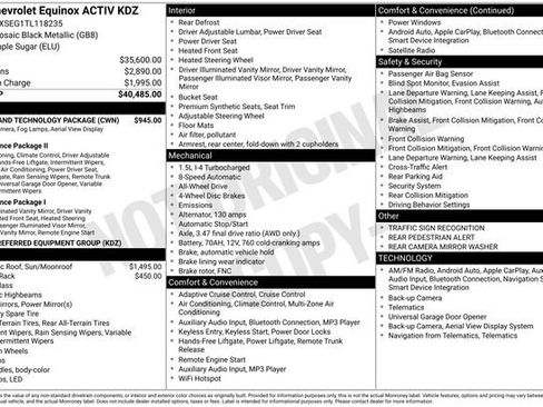 Used 2026 Chevrolet Equinox ACTIV w/ Safety and Technology Package image 2