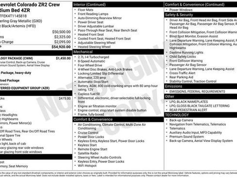 New 2026 Chevrolet Colorado ZR2 w/ Technology Package image 2