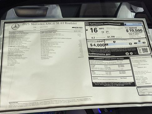 New 2025 Mercedes-Benz SL 63 AMG 4MATIC image 20