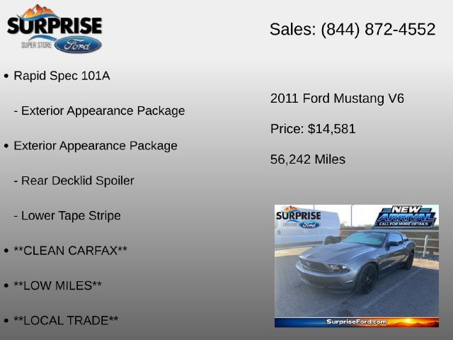 Used 2011 Ford Mustang Coupe w/ 101A Rapid Spec Order Code RWD image 6