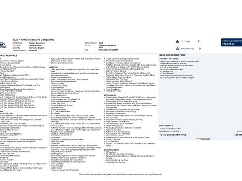 Used 2022 Hyundai Santa Fe Calligraphy image 9