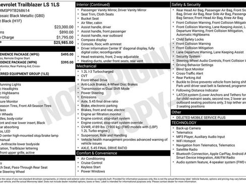 New 2026 Chevrolet TrailBlazer LS w/ LS Convenience Package FWD image 37