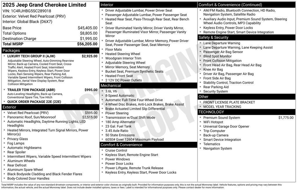 Used 2025 Jeep Grand Cherokee Limited w/ Luxury Tech Group II AWD/4WD image 40