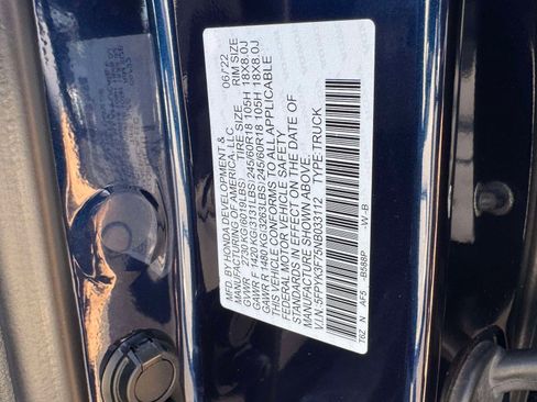 Used 2022 Honda Ridgeline RTL-E image 19