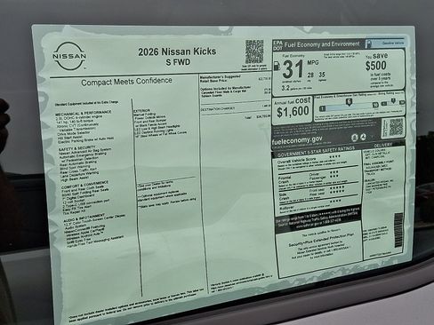 New 2026 Nissan Kicks S FWD image 5