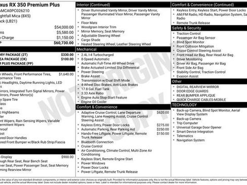 Used 2023 Lexus RX 350 Premium Plus w/ Accessory Package AWD/4WD image 9