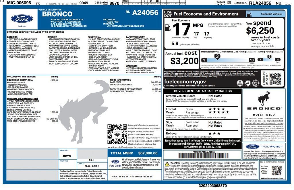 Used 2024 Ford Bronco Wildtrak AWD/4WD image 4