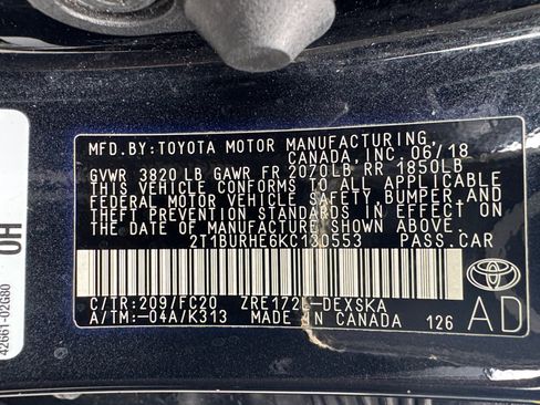 Used 2019 Toyota Corolla SE w/ Carpet Mat Package (TMS) FWD image 18