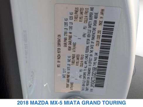 Used 2018 MAZDA MX-5 Miata Grand Touring RWD image 24