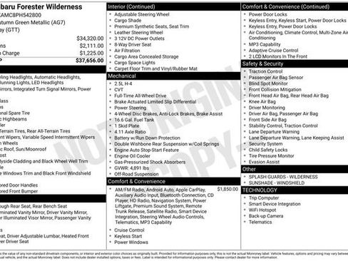 Used 2023 Subaru Forester Wilderness AWD/4WD image 2