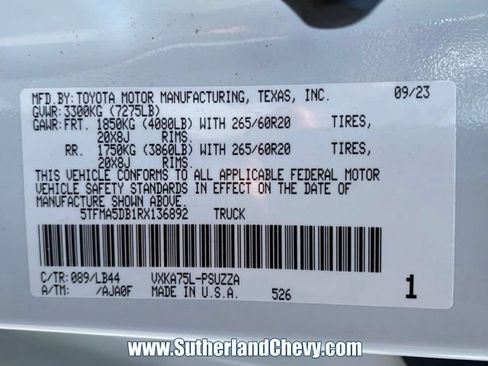 Used 2024 Toyota Tundra 1794 Edition AWD/4WD image 53