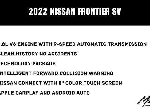 Used 2022 Nissan Frontier SV w/ Technology Package RWD image 2
