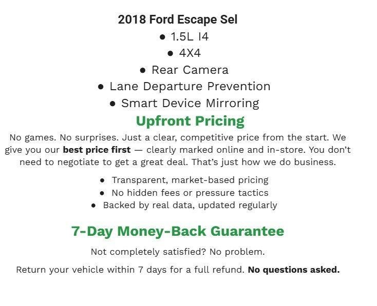 Used 2018 Ford Escape SEL w/ Ford Safe & Smart Package AWD/4WD image 2