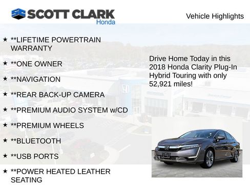 Used 2018 Honda Clarity Touring image 11