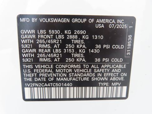New 2026 Volkswagen Atlas SEL Premium R-Line AWD/4WD image 30