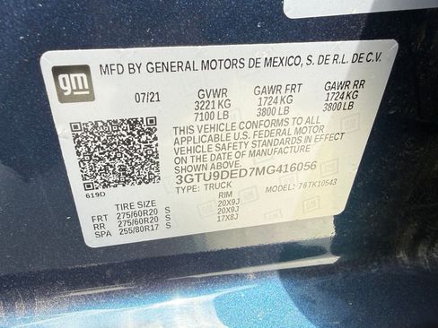 Used 2021 GMC Sierra 1500 SLT w/ SLT Convenience Package AWD/4WD image 10