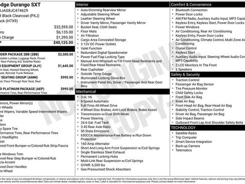 Used 2018 Dodge Durango SXT w/ Quick Order Package 2BB AWD/4WD image 19