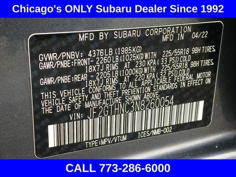 Certified 2022 Subaru Crosstrek 2.5i Limited w/ Moonroof Package 2 image 19