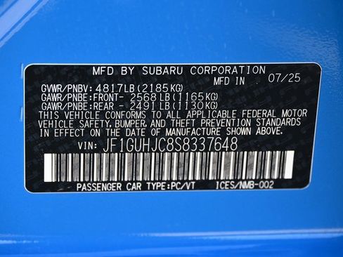 New 2025 Subaru Impreza RS image 20