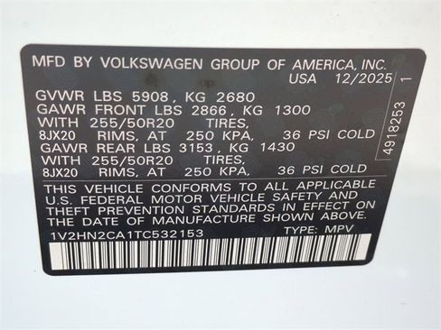 New 2026 Volkswagen Atlas SE image 24