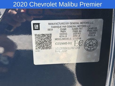 Used 2020 Chevrolet Malibu Premier FWD image 31