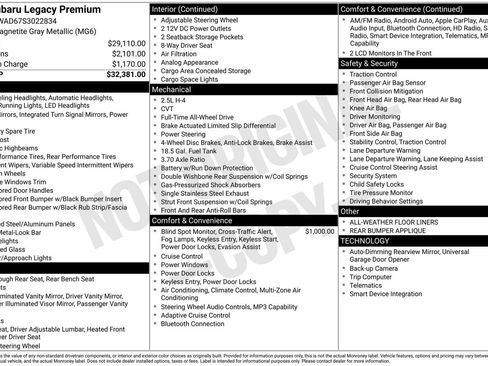Used 2025 Subaru Legacy Premium image 3