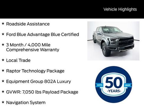 Certified 2019 Ford F150 Raptor w/ Equipment Group 802A Luxury AWD/4WD image 6