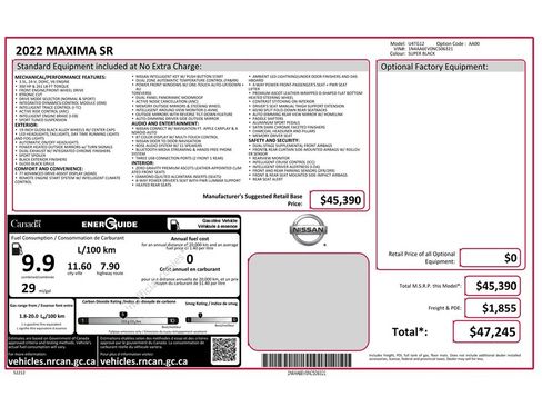 Used 2022 Nissan Maxima SR image 9