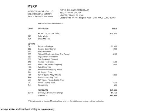 Used 2023 Mercedes-Benz GLB 250 GLB 250 SUV image 3