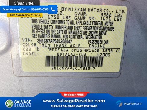Used 2012 Nissan Versa S w/ Cruise Control Pkg FWD image 16