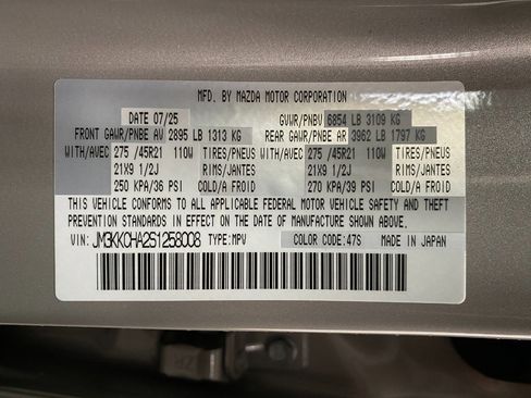 New 2025 MAZDA CX-90 Plug-In Hybrid w/Premium Sport AWD/4WD image 33