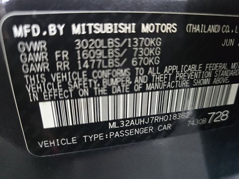 Used 2024 Mitsubishi Mirage ES FWD image 30