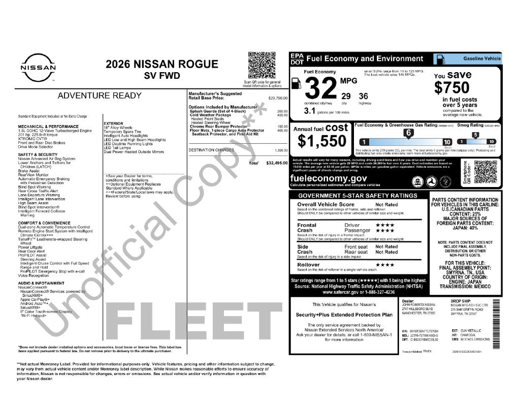 Used 2026 Nissan Rogue SV w/ Cold Weather Package FWD image 44