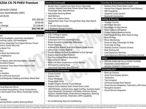 Used 2025 MAZDA CX-70 Plug-In Hybrid w/ Premium Plus image 5